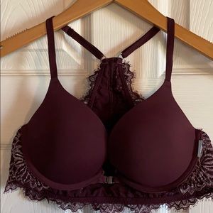 Lacy Maroon Bra